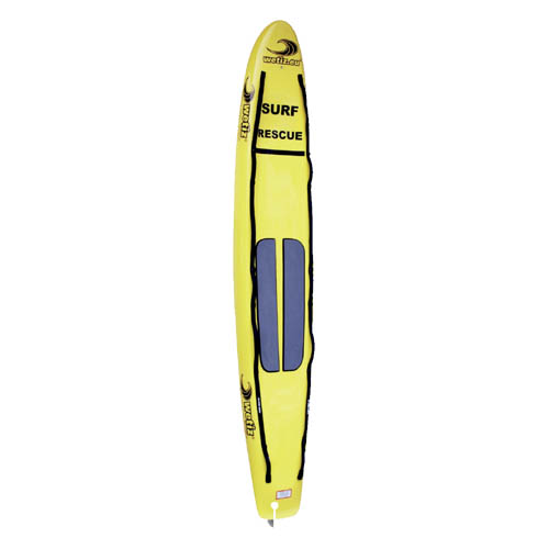Wetiz surf rescue board, hard top, 320x55 cm, geel