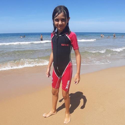 SEAC kinder wetsuit shorty Dolphin, roze