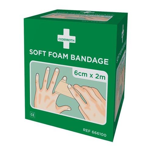 Cederroth soft foam bandage, 6 x 200 cm, doosje 2 stuks