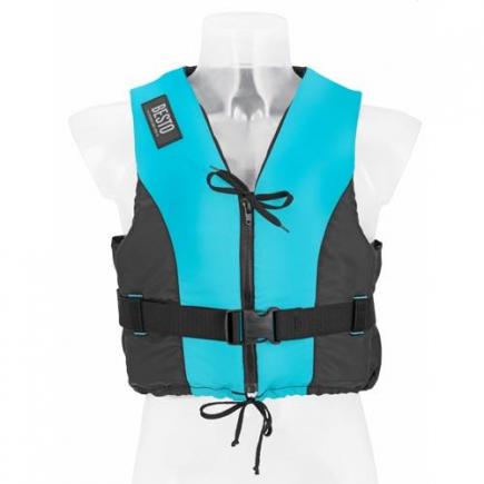 Besto Dinghy Zipper 50N vest, aqua blauw/zwart