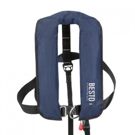 Besto automatisch reddingsvest 165N, met harnas, donkerblauw