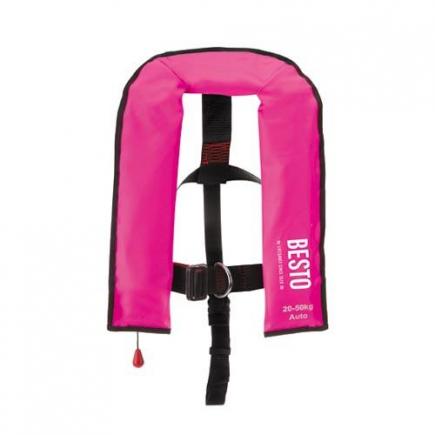 Besto junior automatisch reddingsvest 100N, roze