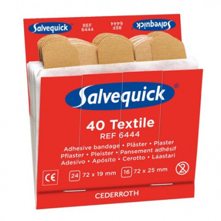 Salvequick textiel pleisters, navulling 6x 40 stuks